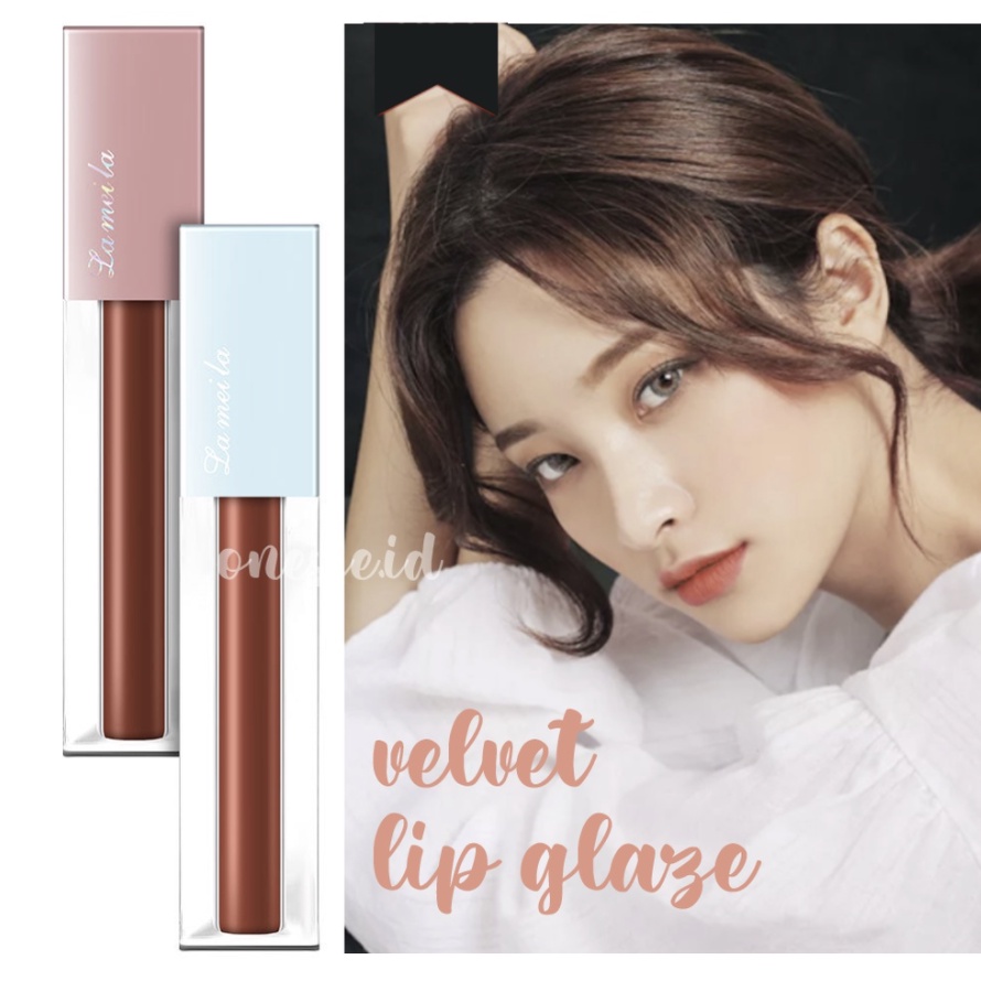 LAMEILA Lip Glaze Velvet Lipstick Pelembab Cair Lipstik LA061