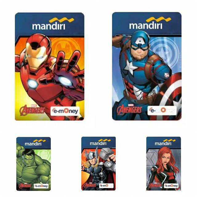 Emoney Mandiri  seri Avengers Marvel Hulk thor E-money kartun promo murah e-toll toll belanja etoll