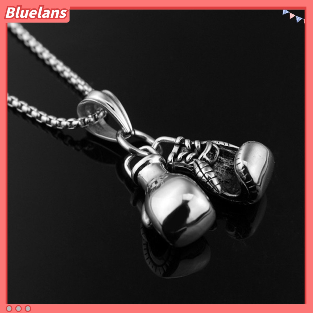 Kalung Rantai Dengan Liontin Sarung Tangan Tinju Untuk Pria