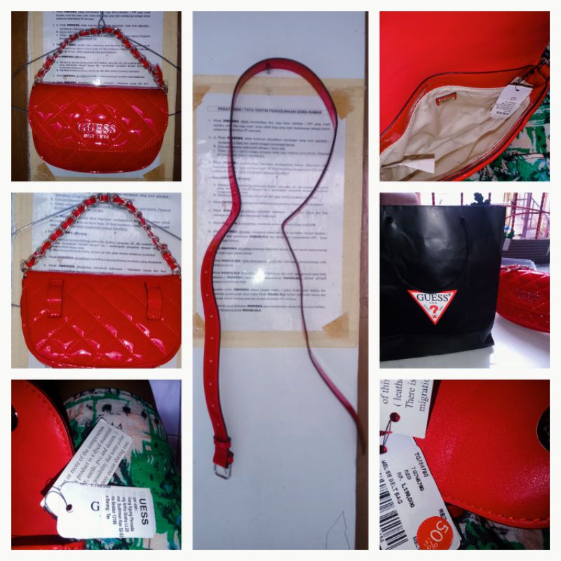 preloved waistbag guess melise belt original counter