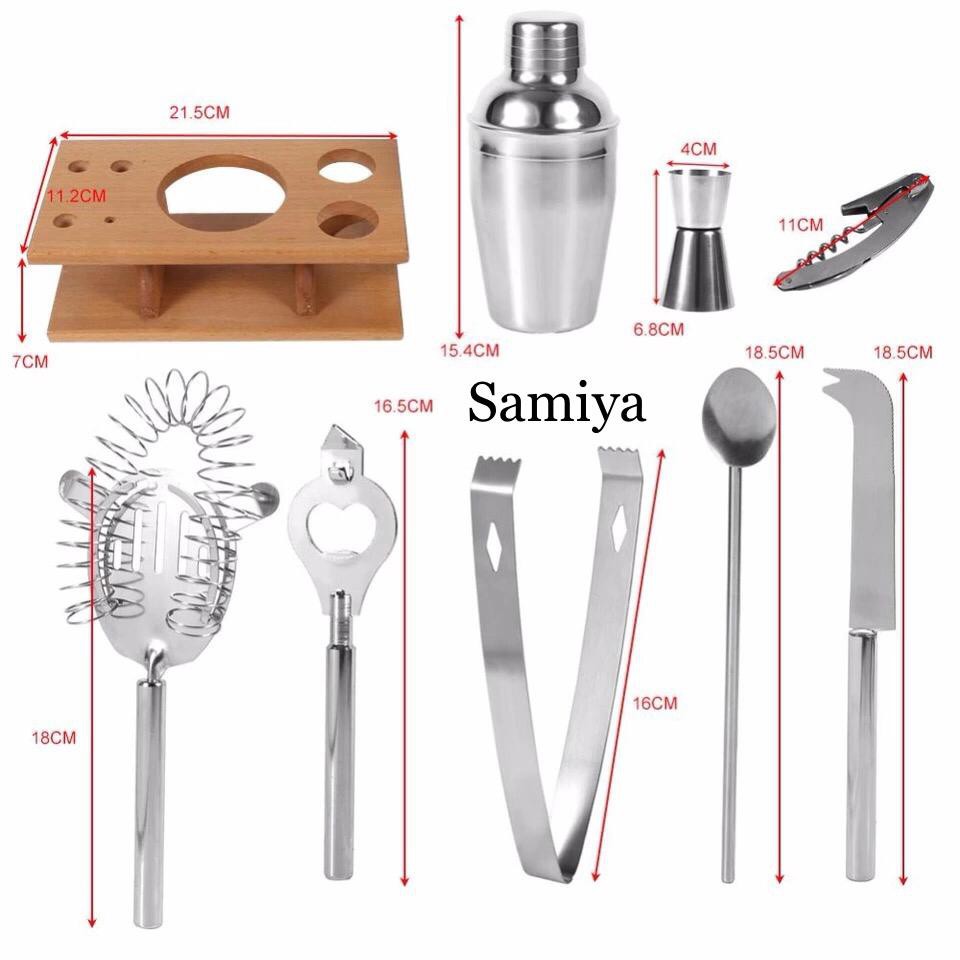 paket lengkap cocktail shaker stainless barista / barista bar set tools / perlengkapan bartender set