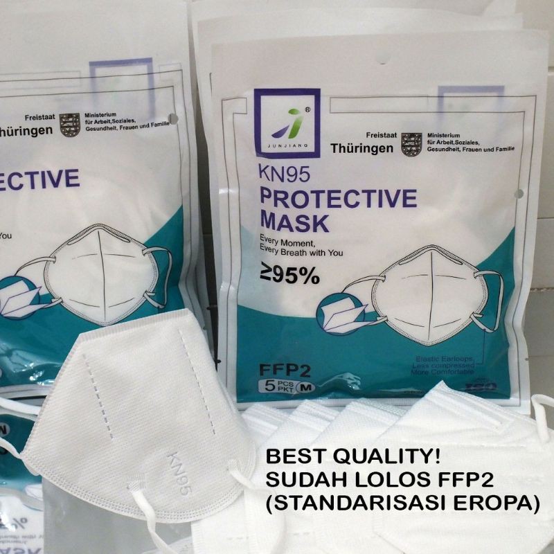 Masker KN95 BOX ISI 10 EKSPORT JERMAN LOLOS FFP2 (STANDARISASI EROPA) N95