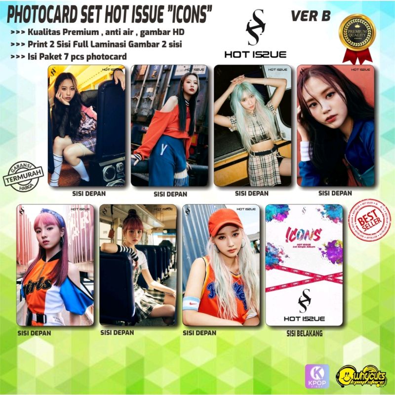 PHOTOCARD SET PC KPOP PREMIUM // HOT ISSUE IKON ( Print 2 sisi )