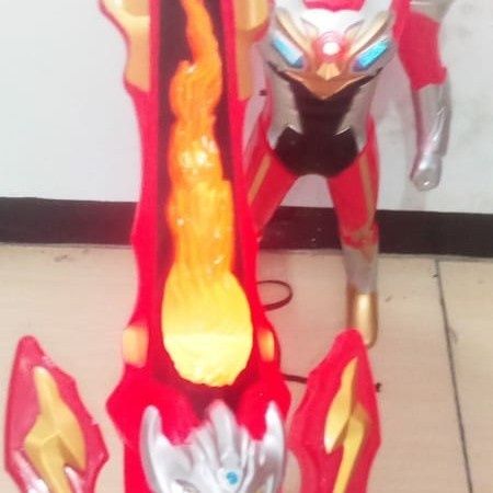 RB22 Mainan Anak Set Pedang + Diecast Ultraman Big Ukuran Besar Bisa Nyala