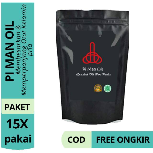 PI MAN OIL - Solusi Membesarkan & Memperpanjang Otot Kelamin Pria - KEMASAN 15X PAKAI - COD