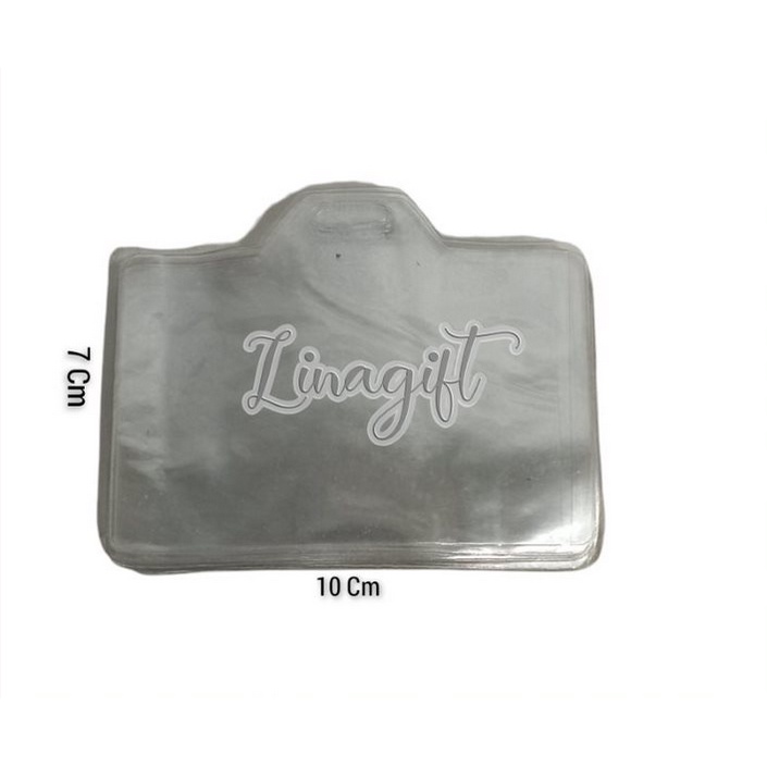 ( Ecer ) TEMPAT ID CARD - GANTUNGAN TALI NAME TAG / CASING KOTAK PLASTIK / TALI KUR / PLASTIK NAMETAG TRANSPARANT / ID CARD HOLDER