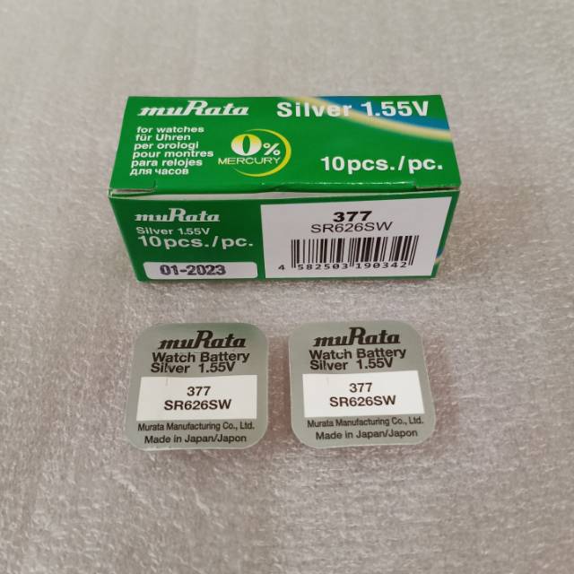 Baterai SR626SW Batre Batu Jam 626 battrey Murata/Sony 377 SR 626 SW Original japan