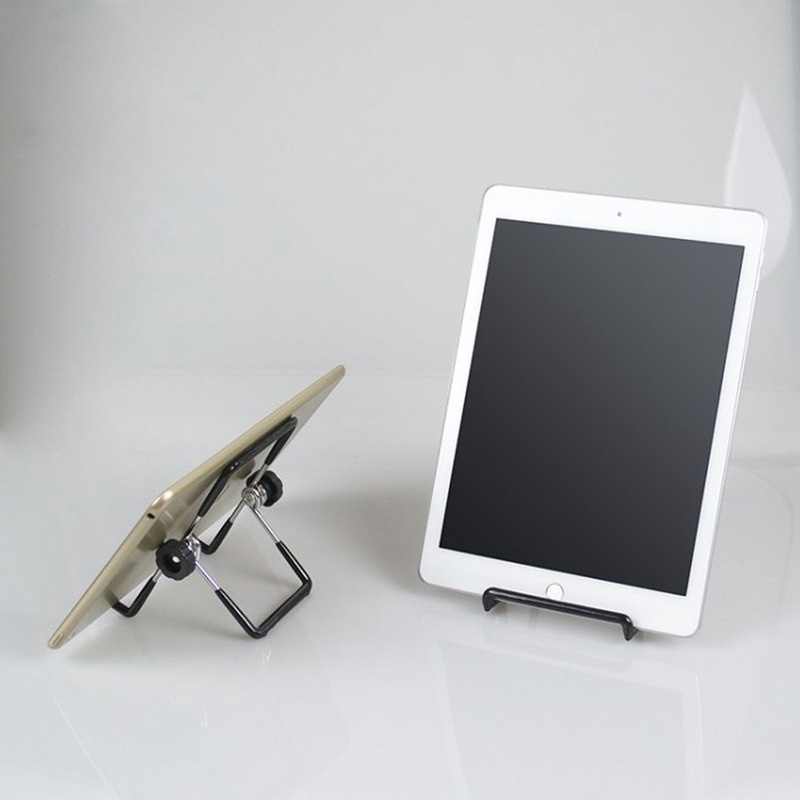 penyangga tablet Dudukan telepon desktop Dudukan logam universal yang dapat dilipat Bracket malas Desktop Rak meja yang dapat disesuaikan Dudukan lipat portabel
