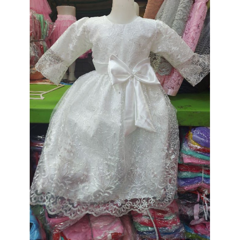 Gaun anak brokat motif