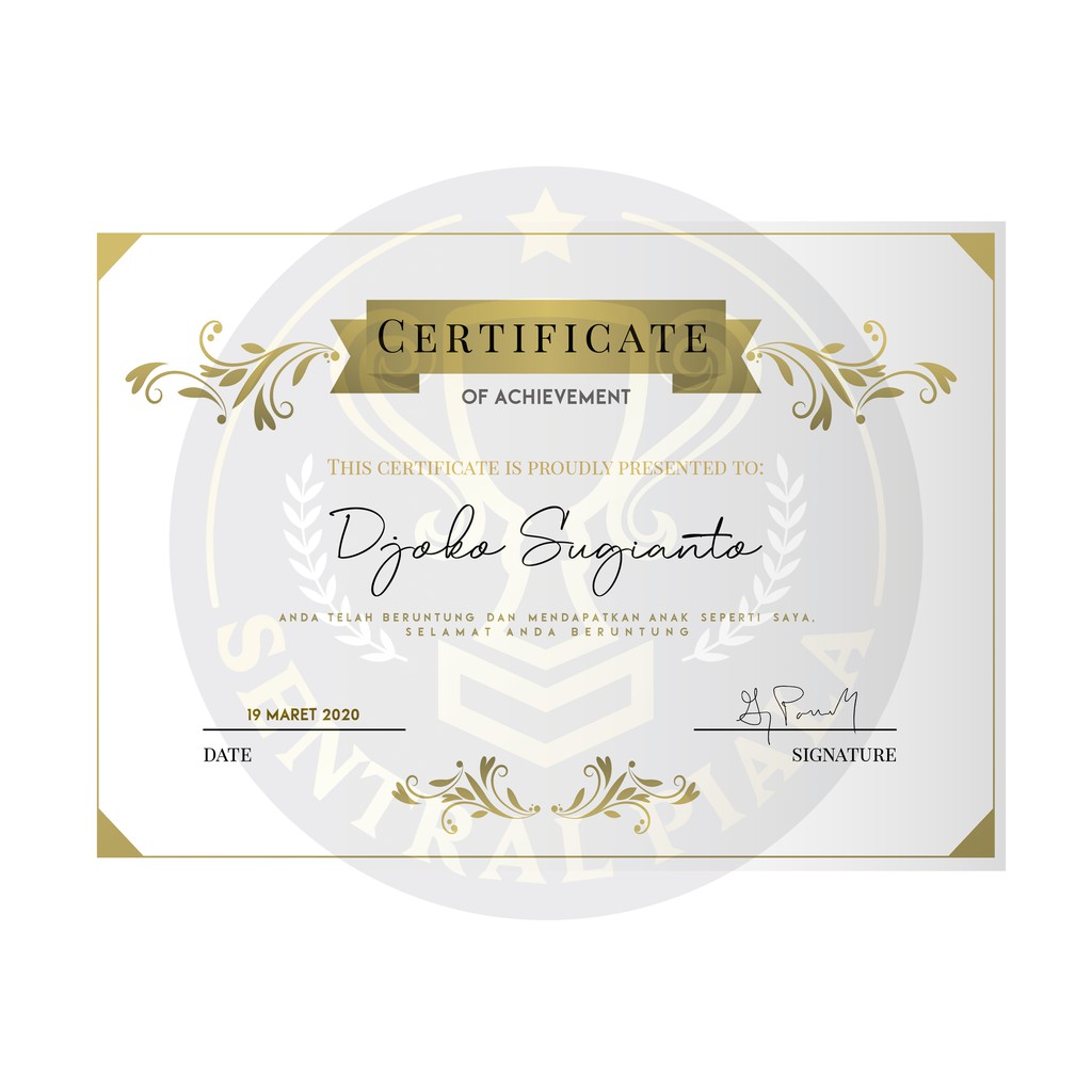 

Kado Hari Ayah or Fathers Day Certificate