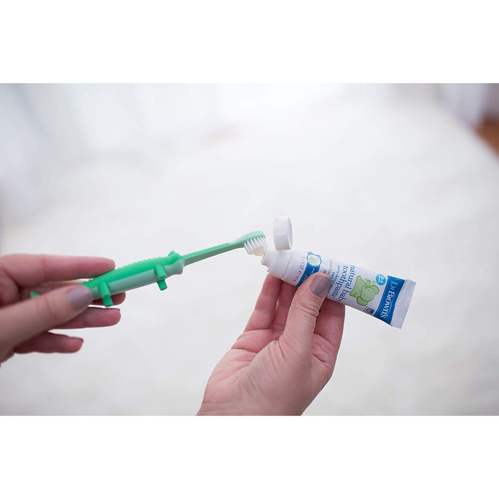 Dr Brown's - Toddler Toothbrush CROCODILE GREEN