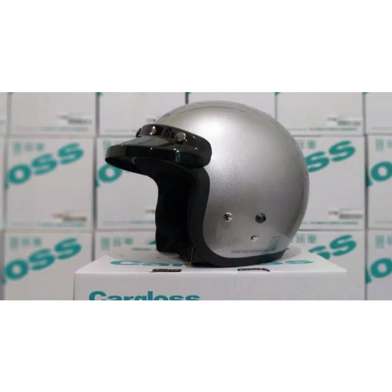Helm Cargloss original plus kaca flat injak