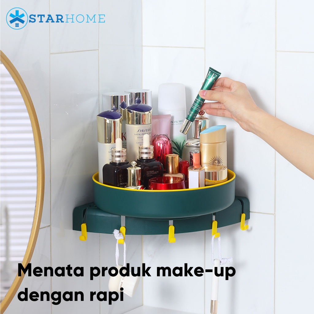 Rak Sudut Kamar Mandi Rak Bumbu Dapur Putar Tempat Sabun Mandi Organizer Dapur Hanger Kamar Mandi