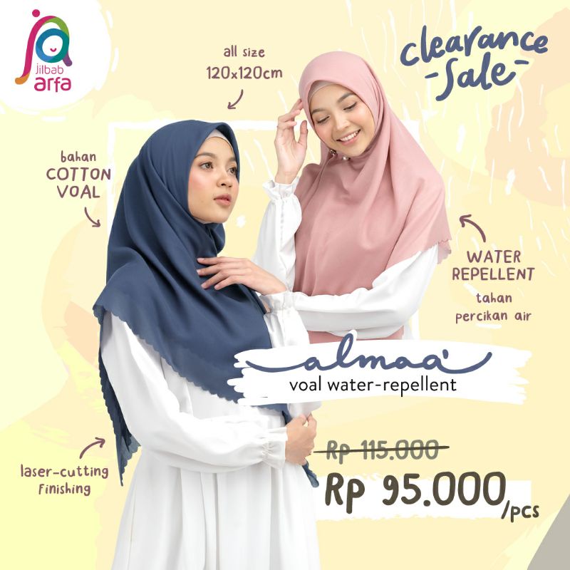 Voal Alma Scarf Hijab Segiempat Bahan Katun Voal Ultrafine Size 120 x 120 Laser Cutting Ori Jilbab A