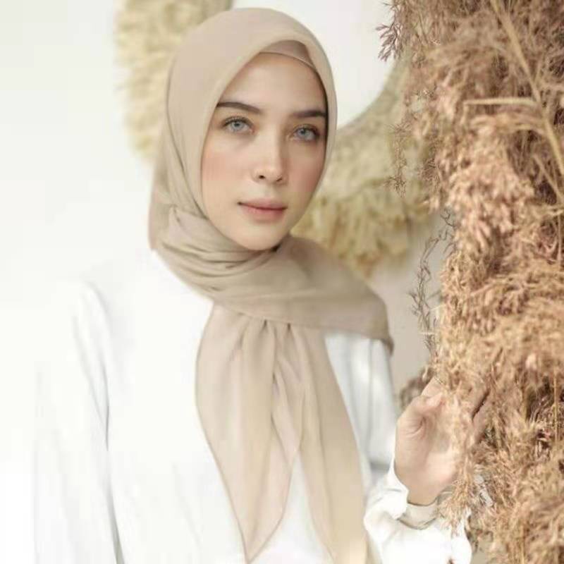 Murah Meichen Kerudung Hijab Paris Polos Segi Empat Jilbab Daily Basic Premium-6