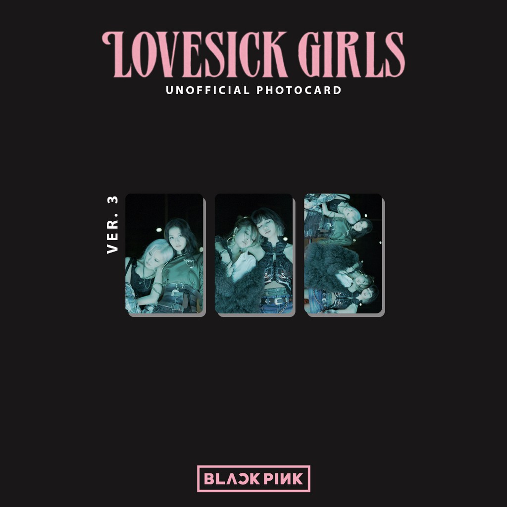 Unofficial Photocard BLACKPINK Lovesick girls