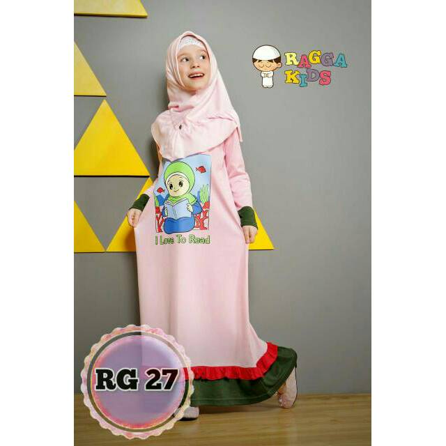Gamis kaos anak ragga kids