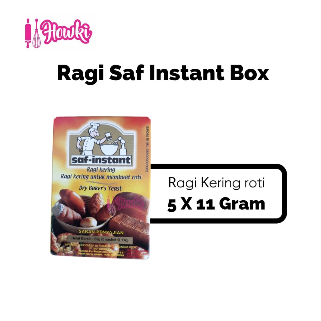 

Ragi Saf Instan Dry Yeast Box isi 5 pcs