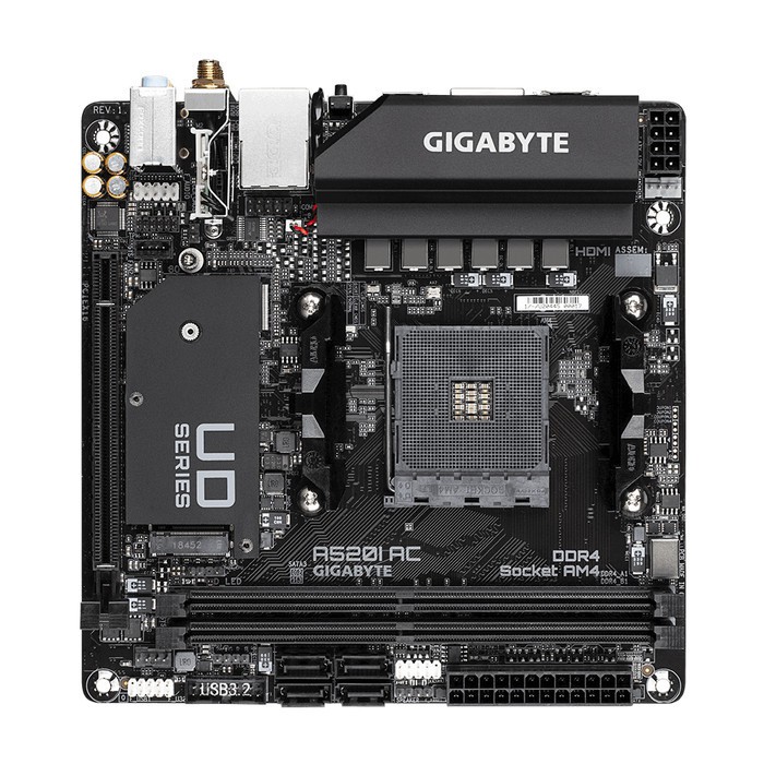 Motherboard Gigabyte AMD A520I AC AMD Socket AM4 Ryzen