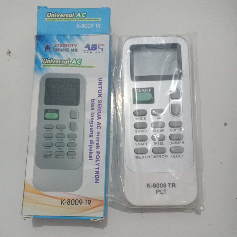 remot ac multi untuk ac merek polytron langsung tanpa setting chung he k8009TR