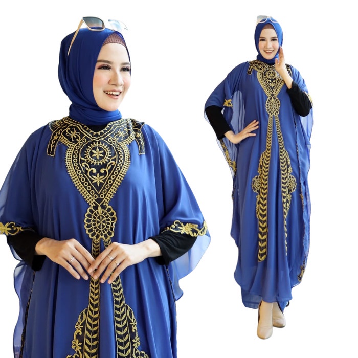 TERBARU        gamis kaftan wanita remaja terbaru lebaran 2021-baju gamis kaftan