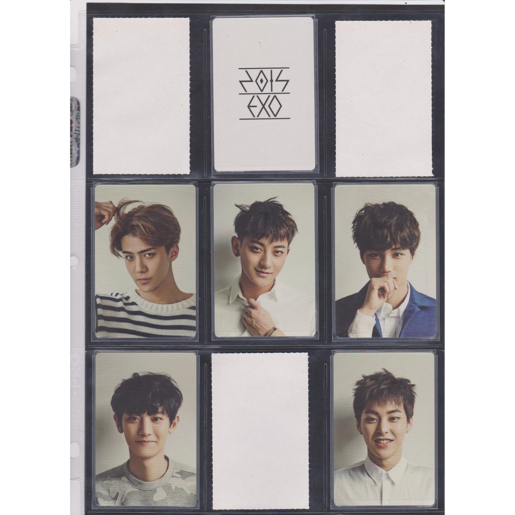 OFFICIAL EXO SEASON'S GREETINGS 2015 GLOBAL VERSION CALENDAR PHOTOCARDS