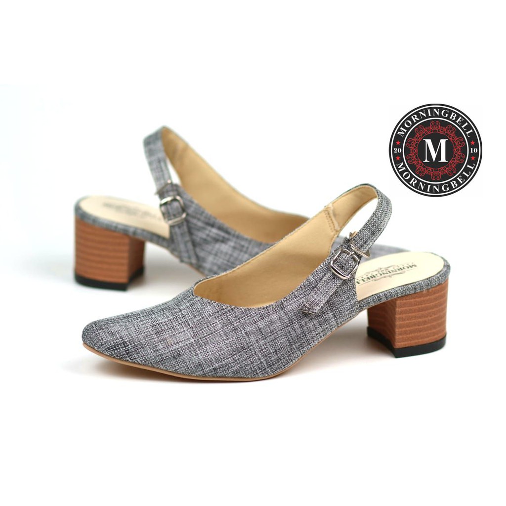 morningbell - sepatu wanita hak kotak cantik