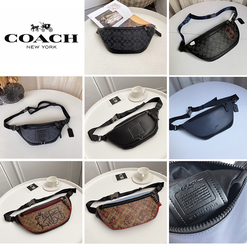 COACH tas dada pria asli/tas dada pria impor/tas pinggang kulit pria/tas dada pria asli