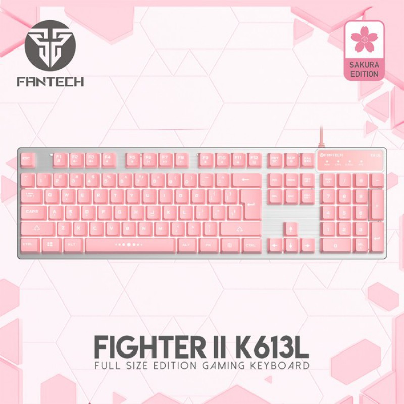 Keyboard Fantech GAMING K613L PINK FULL SIZE