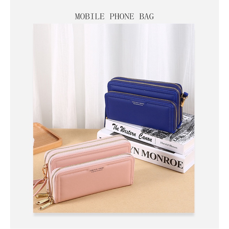 Tas HP Wanita Dompet HP Selempang Wanita Dompet Panjang Korea Wanita Original Import 87.ID