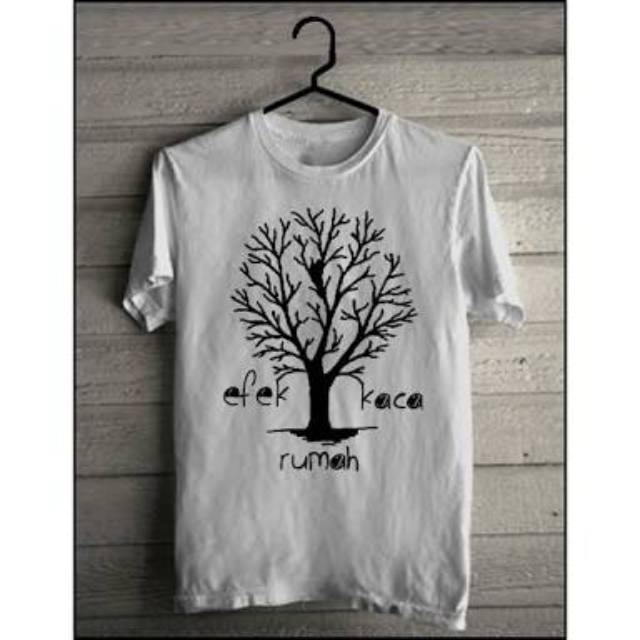 T-Shirt/Kaos Efek Rumah Kaca (Putih x Hitam)