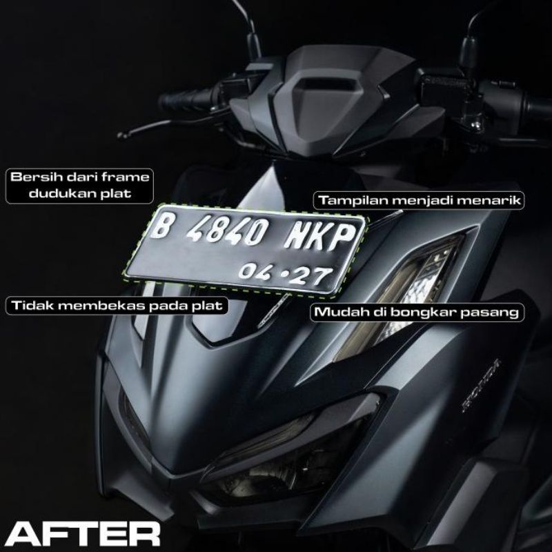 Frameless Plat Dudukan Plat Nomor Motor Dudukan Plat Motor - Clean Look