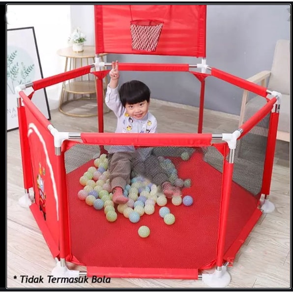 SNI ! PLAYPEN Aquatic  PLAYPEN PAGAR MAIN ANAK PAGAR BAYI PAGAR ANAK BABY FENCE PLAY FENCE KOLAM MANDI BOLA KIDDAILY