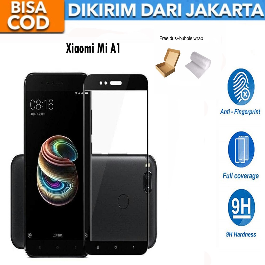 Tempered Glass Xiaomi Mi A1 Full Cover/Full Screen Screen Protector Anti Gores