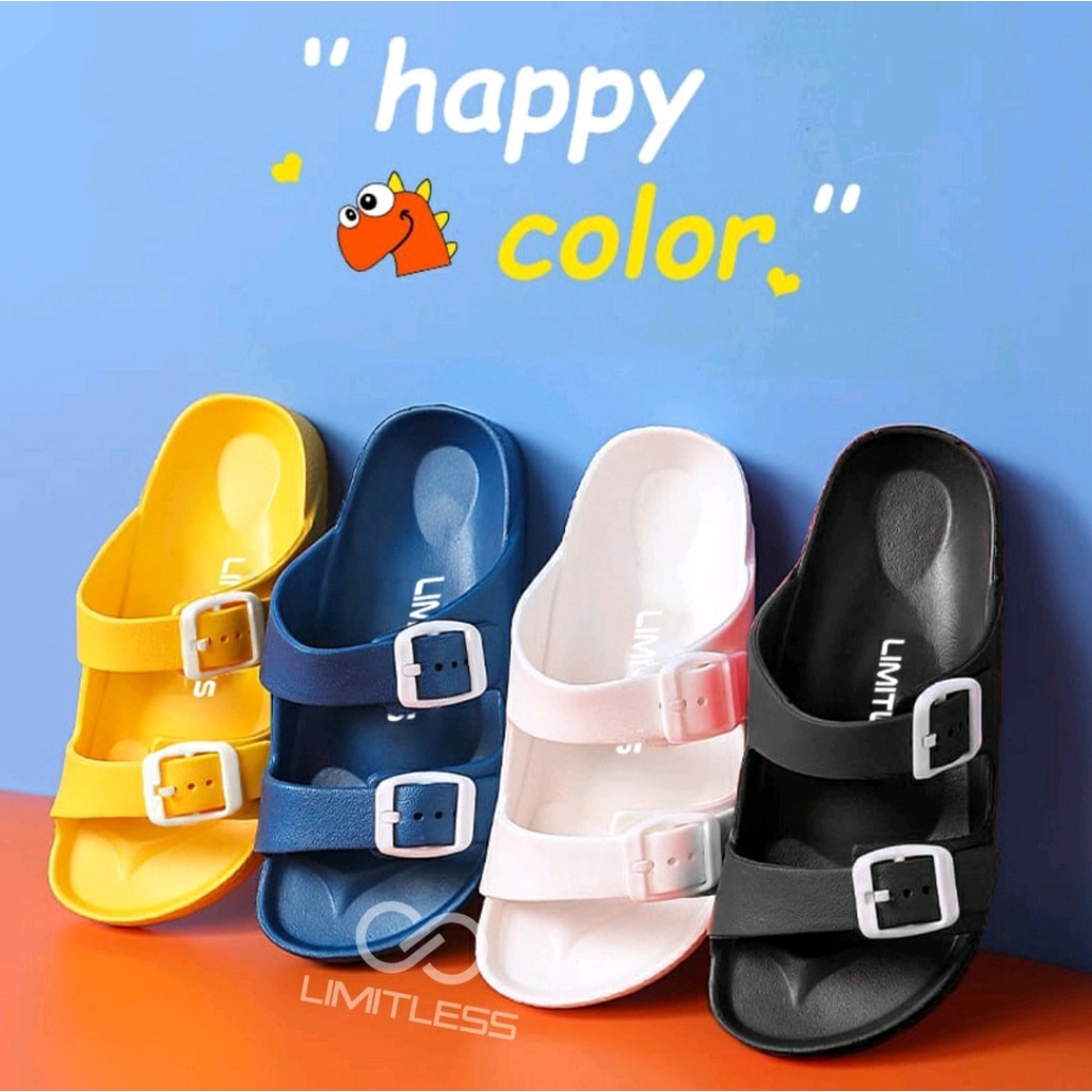 Sendal Anak Perempuan Laki Laki Limitless Selop Sandal Anak Cowok Cewek Unisex Birken Slip On Sandal