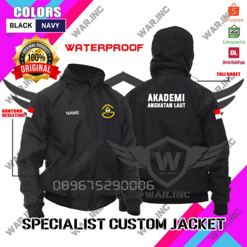 Jaket Zipper AKADEMI ANGKATAN LAUT