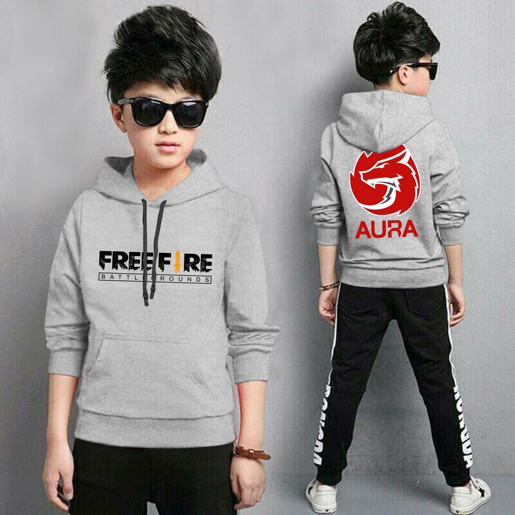 Jaket Anak Laki Laki/Jaket Anak Terbaru/Hoodie Anak Aura Anak Gaming Bahan Fleece Tebal 4-11 TAHUN