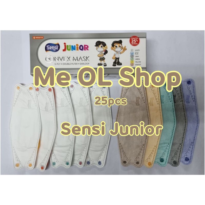 MASKER SENSI CONVEX JUNIOR ISI 25PCS ORIGINAL