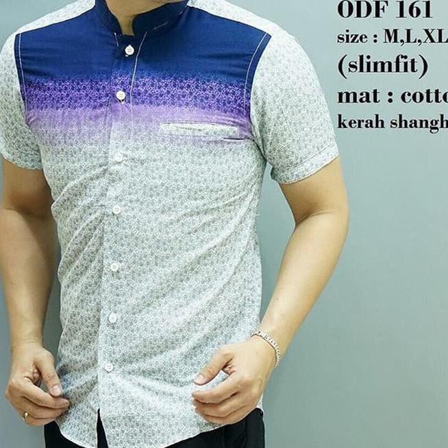 Kemeja Slim Fit / Fashion Mewah / Batik Koko Pria Slimfit / Odf161