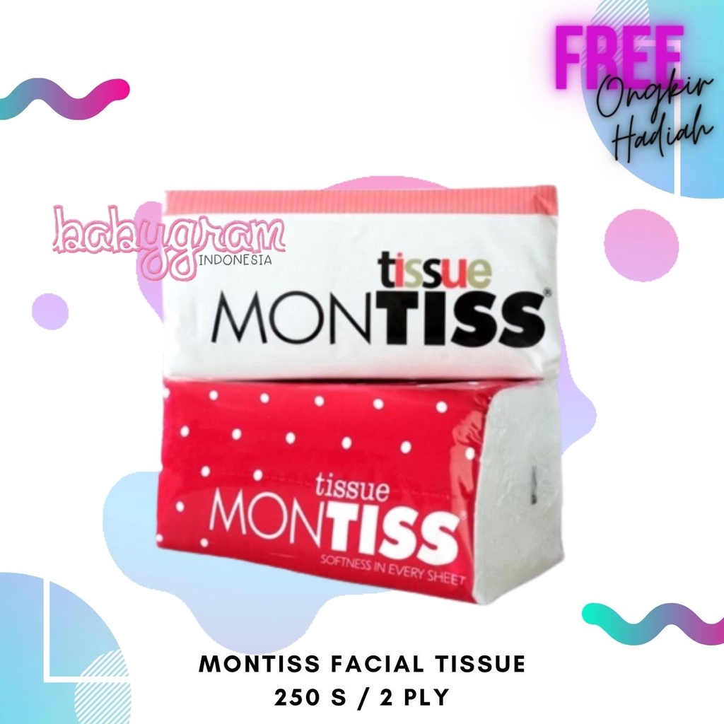 Tissue Montiss 250 sheets 2ply / Montis Tisu 250 lembar Refill Facial