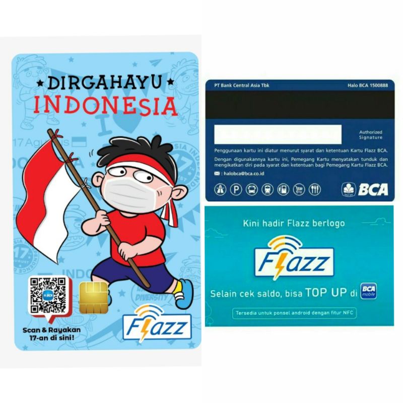 Kartu Flazz BCA Gen 2 /Gen2 - Edisi Kemerdekaan NKRI /eToll /eMoney Card