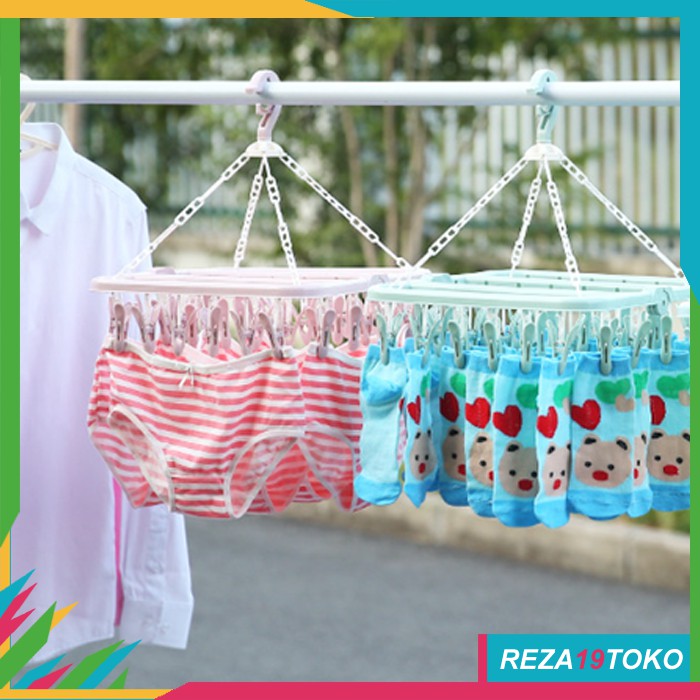 STAND HANGER GANTUNGAN BAJU / HANGER JEPITAN BAJU / HANGER SERBAGUNA / HANGER BAJU PLASTIK RG082