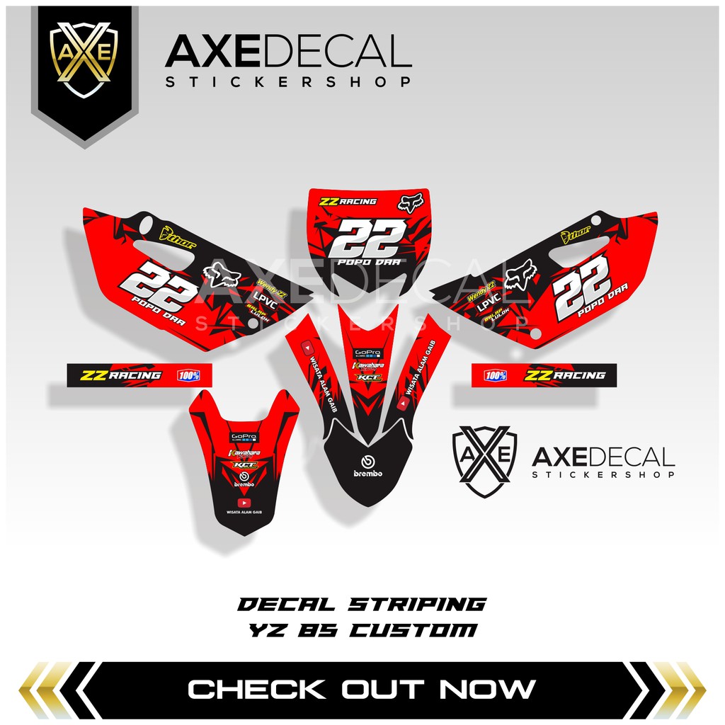 Striping YZ 85 Graphic Custom / Sticker Decal Yz 85