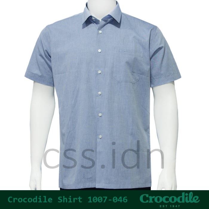 KEMEJA POLOS PRIA LENGAN PENDEK CROCODILE 1007-046 EKSKLUSIF