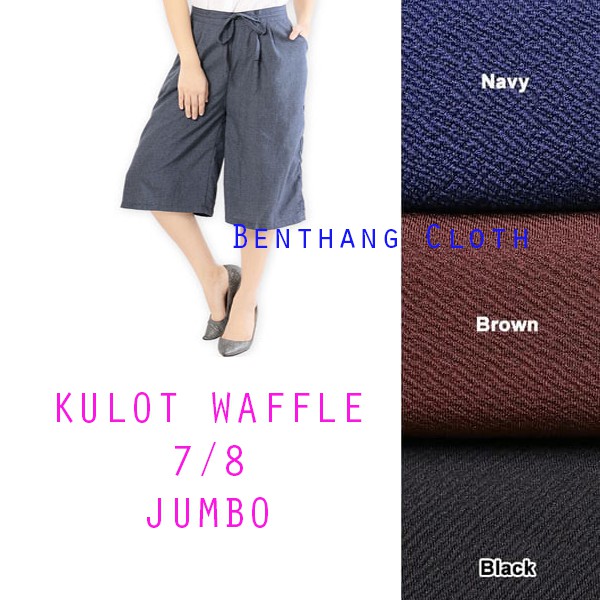 Celana Pendek Kulot jumbo 7/8 Fit XL-XXL BB 55-85kg