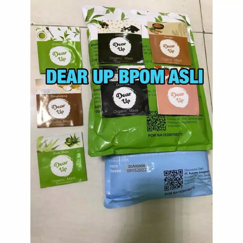 BPOM | MASKER ORGANIK DEAR UP ORGANIC FACE
