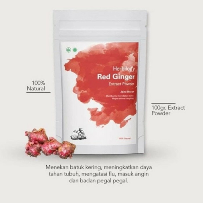 HERBILOGY Red Ginger Extract Powder Jahe Merah Immune Booster