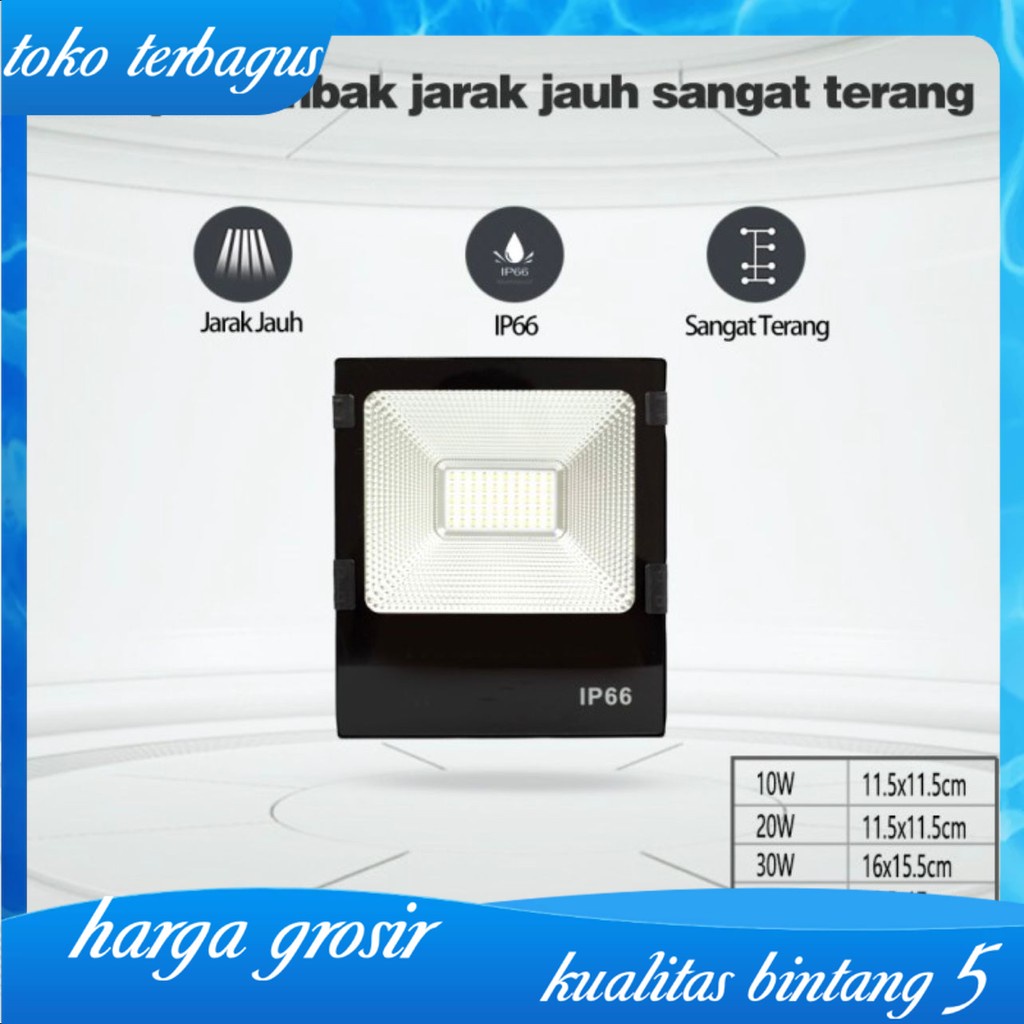 Lampu Sorot LED 20 Watt IP66 LED Flood Light OutDoor CAHAYA PUTIH WARM