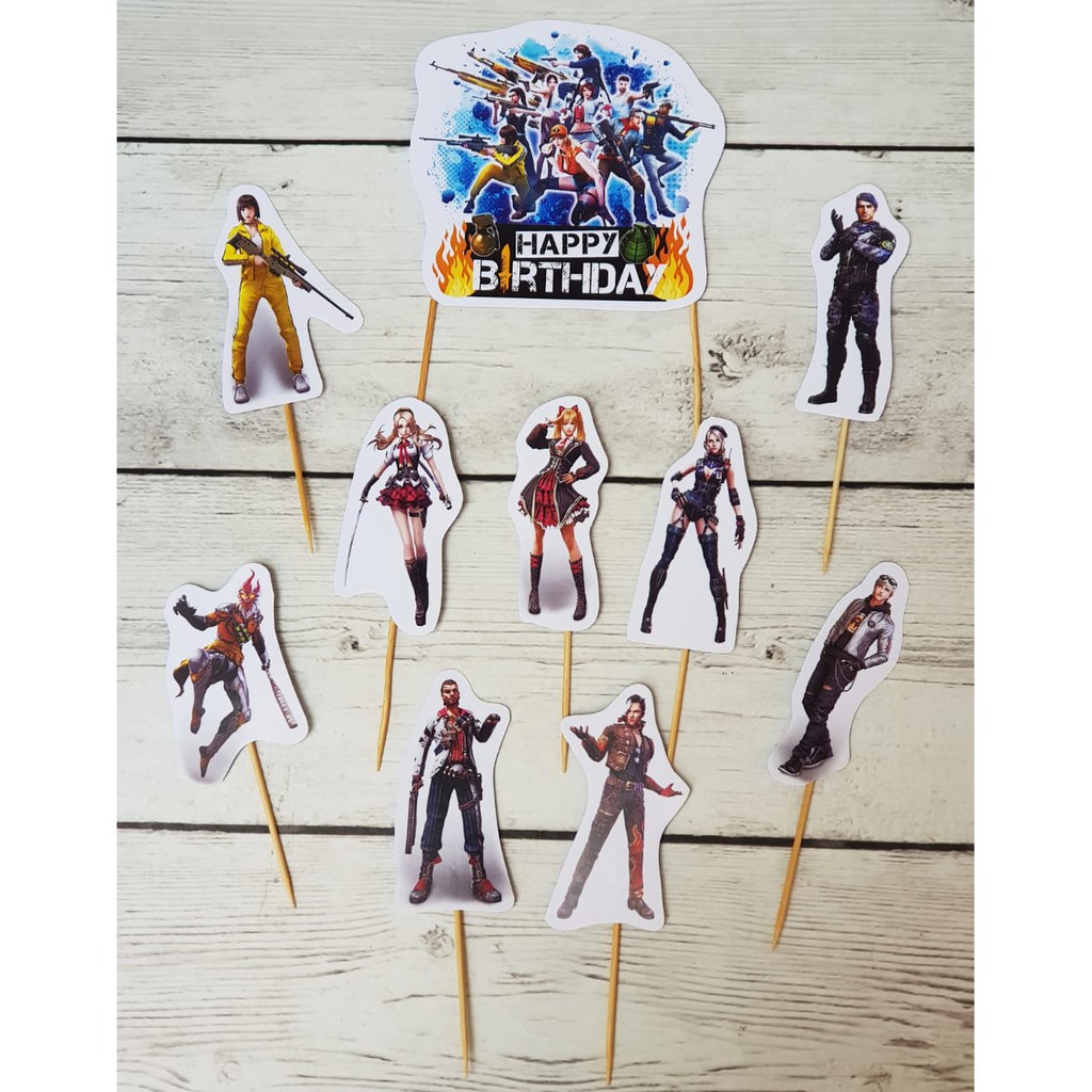 Topper Kue Free Fire (10pcs)