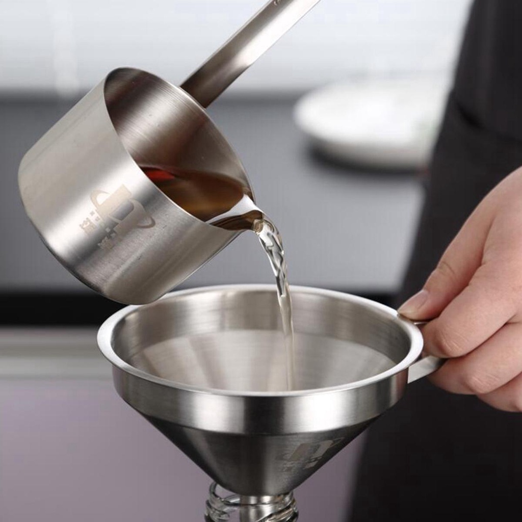 Nickolas1 Gayung Anggur Dapur Kopi Dengan Kait Gagang Panjang Stainless Steel Saus Bir Pouring Ladle